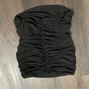 PrettyLittleThing Black Strapless Top